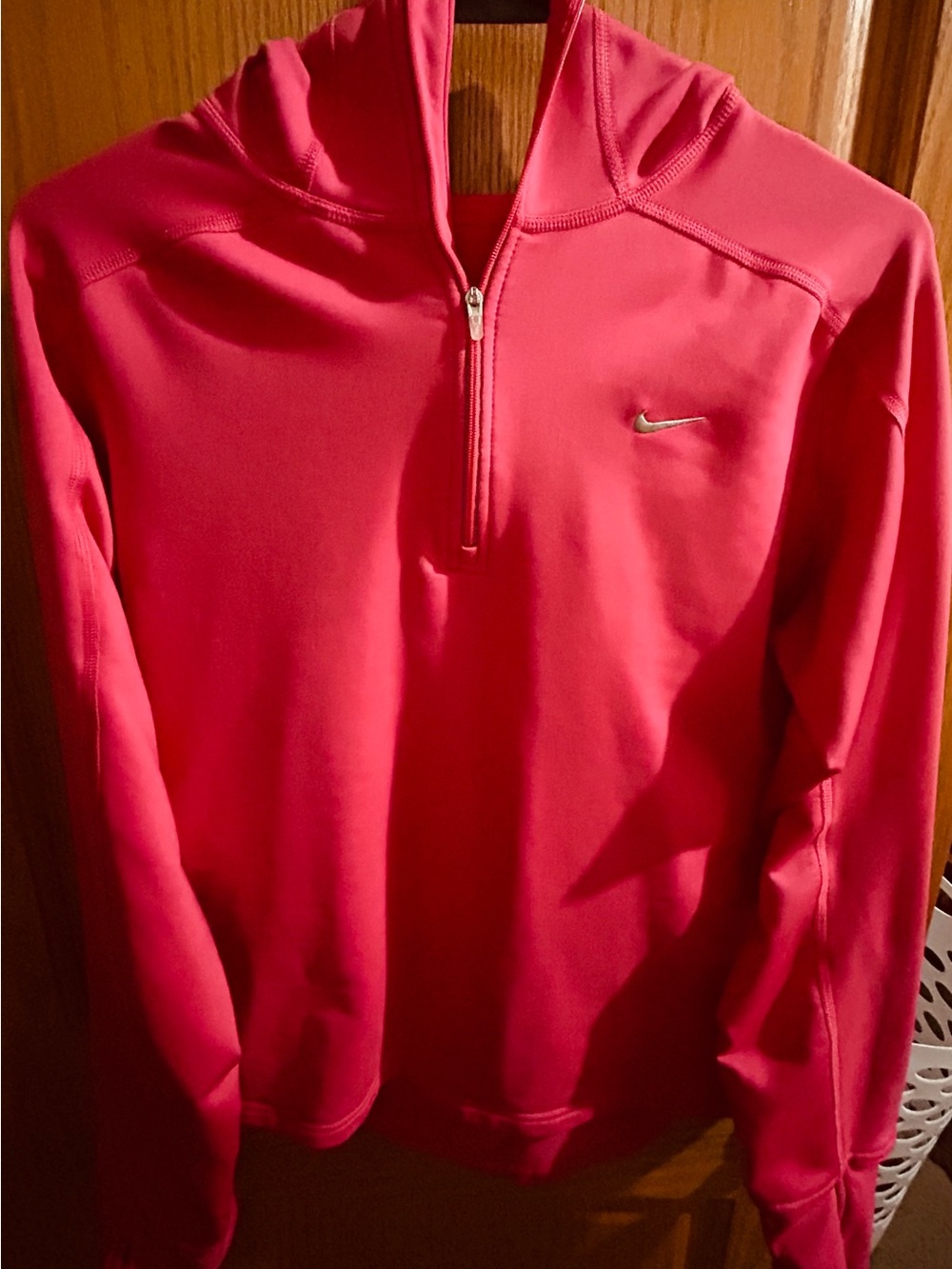 Nike women’s Bright Pink Zip-Up Hoodie Pullover